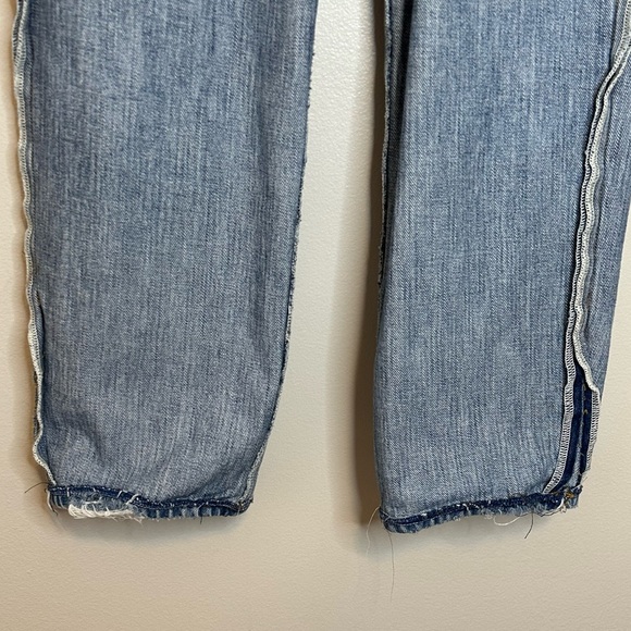 🩵 AGOLDE Criss Cross Front Upsized High Rise Light Medium Wash Jeans 22 - Picture 11 of 16